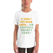 Load image into Gallery viewer, I Went Outside Once Youth T-Shirt
