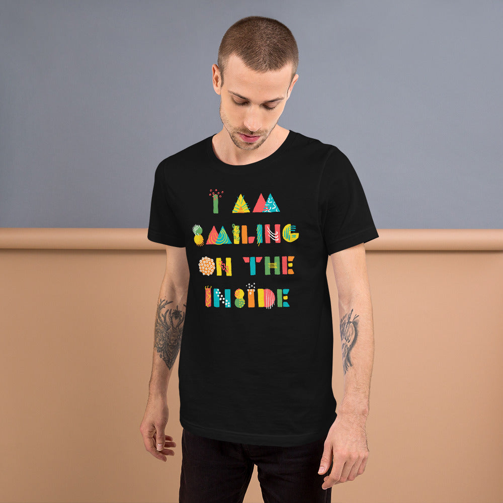 Smiling on the Inside Finnish Introvert T-Shirt - alternate view - Very Finnish Problems