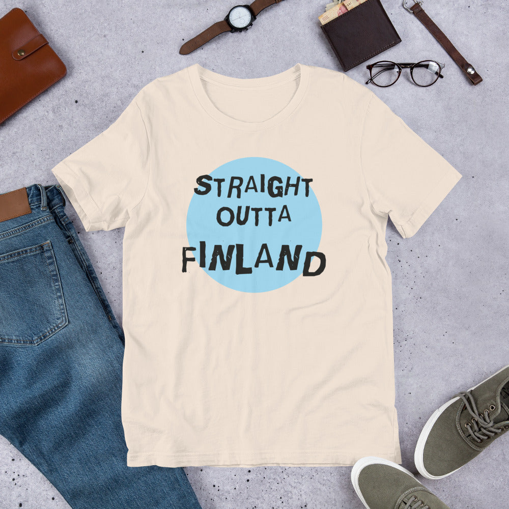 Straight Outta Finland Finnish Culture T-Shirt - Finnish t-shirt from Very Finnish Problems