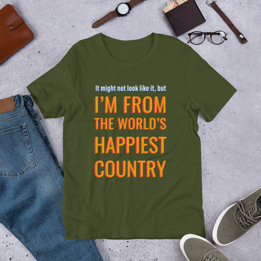 Happiest Country Finnish Humour T-Shirt - alternate view - Very Finnish Problems