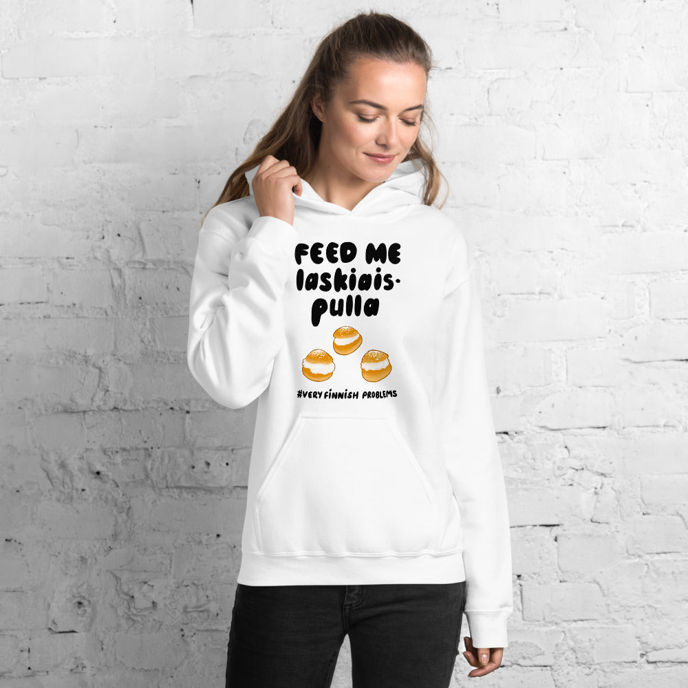Feed me Laskiaispulla Finnish Winter Hoodie - Finnish hoodie from Very Finnish Problems