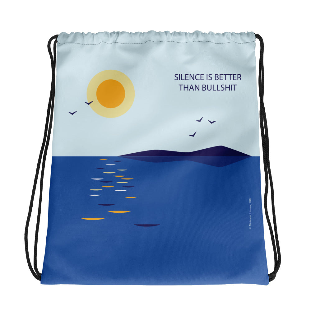 Silence is Better Drawstring Bag Finnish Tote Bag - Very Finnish Problems official tote bag