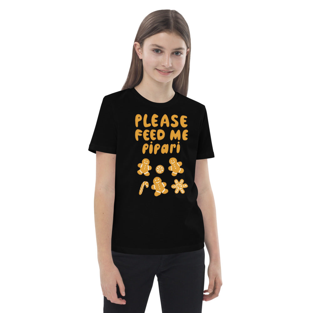 Feed me pipari Organic cotton Finnish Kids T-Shirt - alternate view - Very Finnish Problems