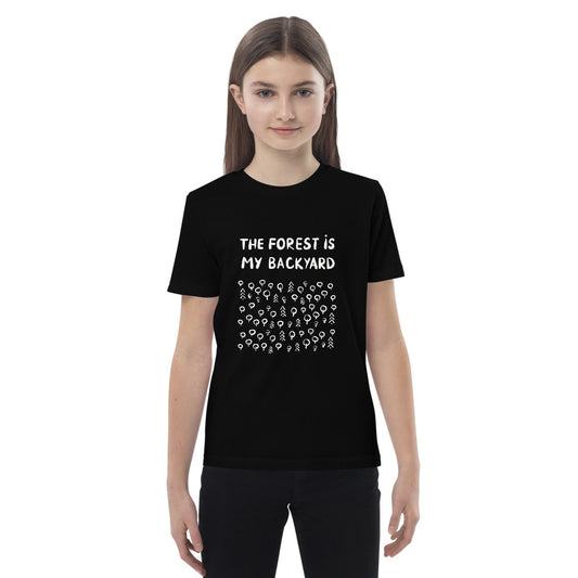 Forest is my backyard Organic Finnish Kids T-Shirt - alternate view - Very Finnish Problems