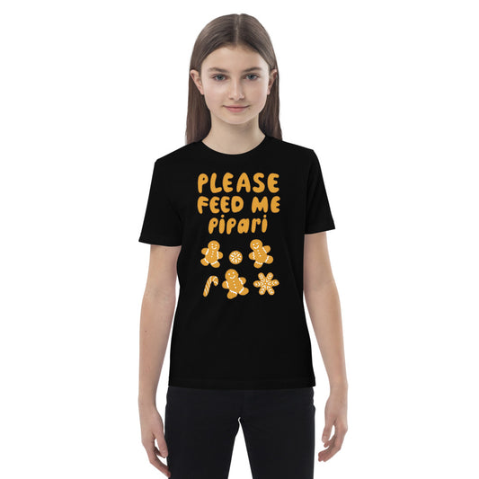 Feed me pipari Organic cotton Finnish Kids T-Shirt - Very Finnish Problems official kids t-shirt