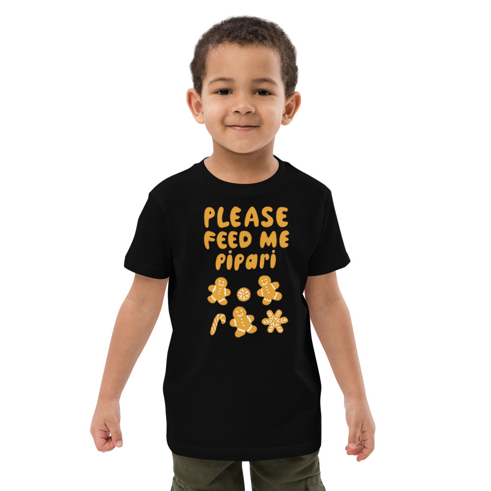 Feed me pipari Organic cotton Finnish Kids T-Shirt - alternate view - Very Finnish Problems