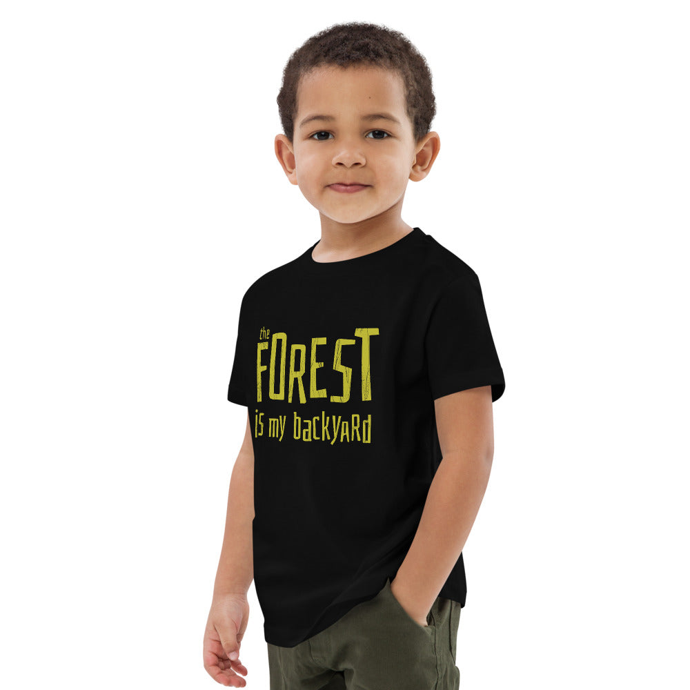 Forest is my backyard Organic Finnish Kids T-Shirt - Finnish kids t-shirt from Very Finnish Problems