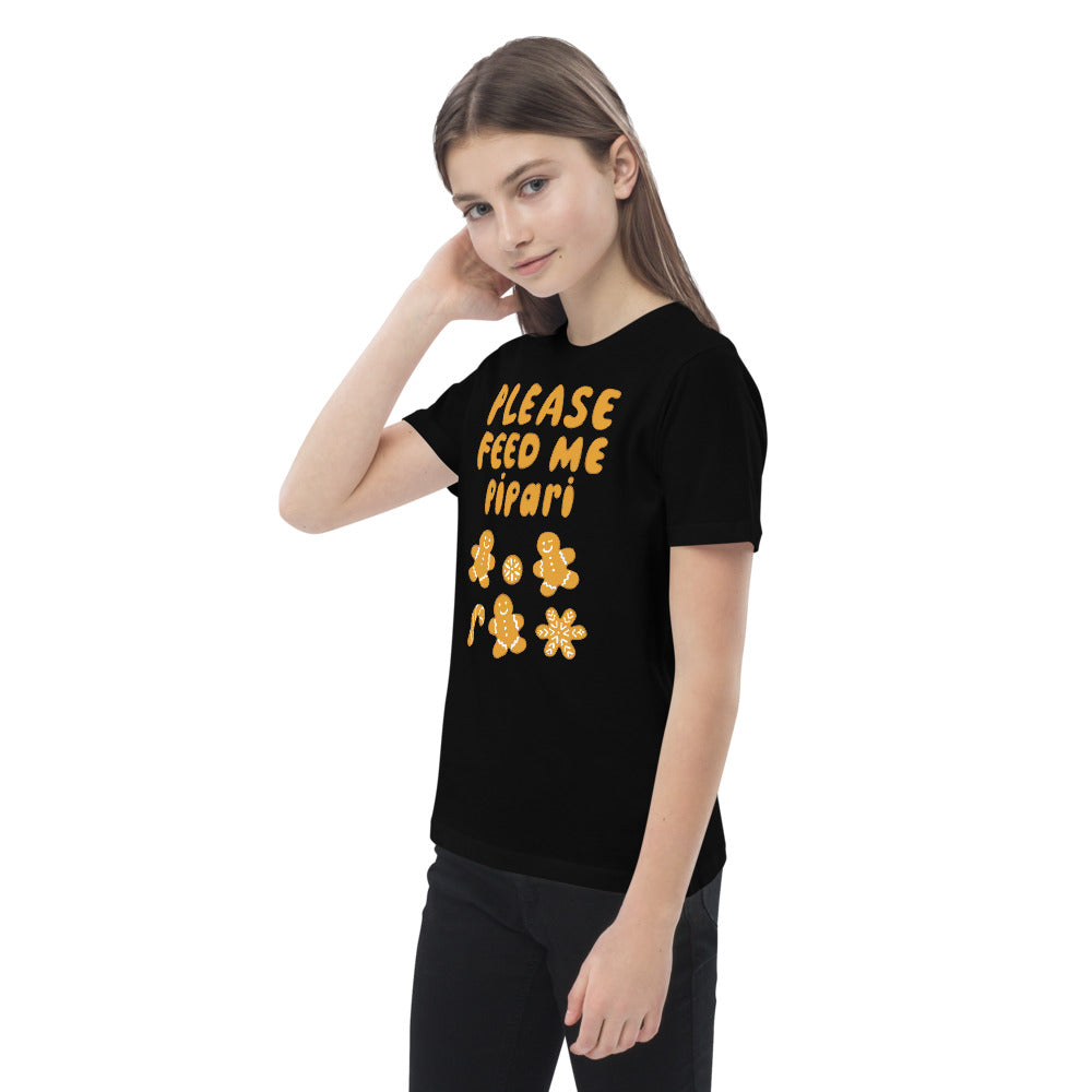 Feed me pipari Organic cotton Finnish Kids T-Shirt - Finnish kids t-shirt from Very Finnish Problems