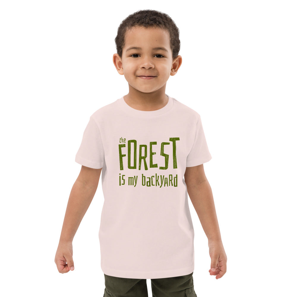 Forest is my backyard Organic Finnish Kids T-Shirt - Finnish kids t-shirt from Very Finnish Problems