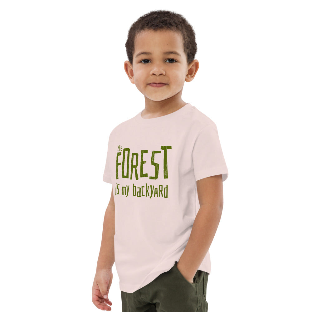 Forest is my backyard Organic Finnish Kids T-Shirt - Finnish kids t-shirt from Very Finnish Problems