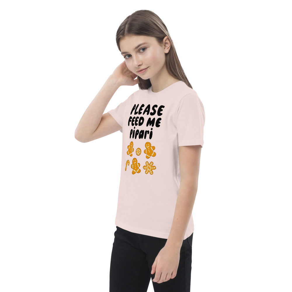 Feed me pipari Organic cotton Finnish Kids T-Shirt - Finnish kids t-shirt from Very Finnish Problems