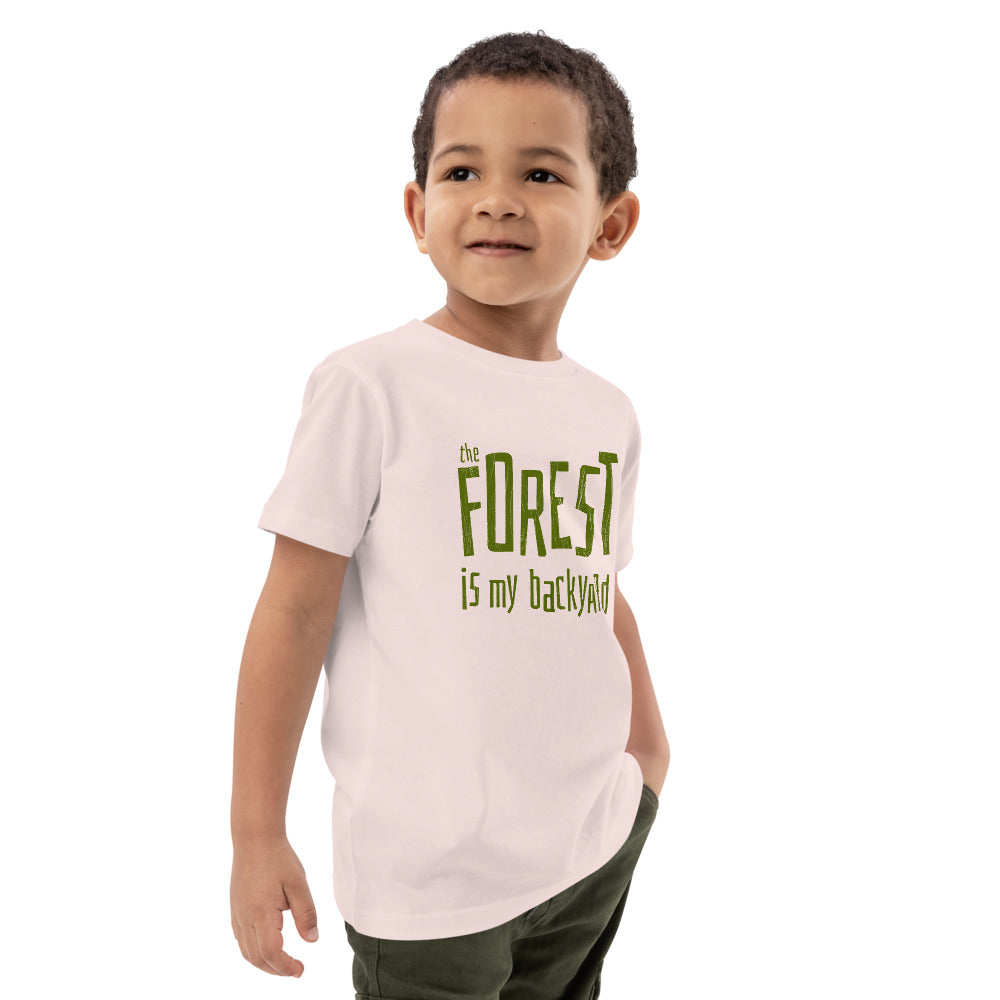 Forest is my backyard Organic Finnish Kids T-Shirt - Finnish kids t-shirt from Very Finnish Problems