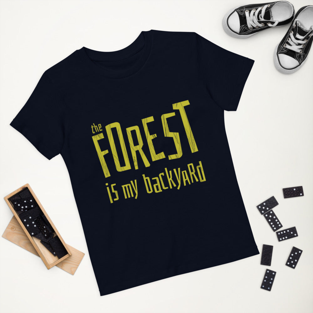 Forest is my backyard Organic Finnish Kids T-Shirt - alternate view - Very Finnish Problems