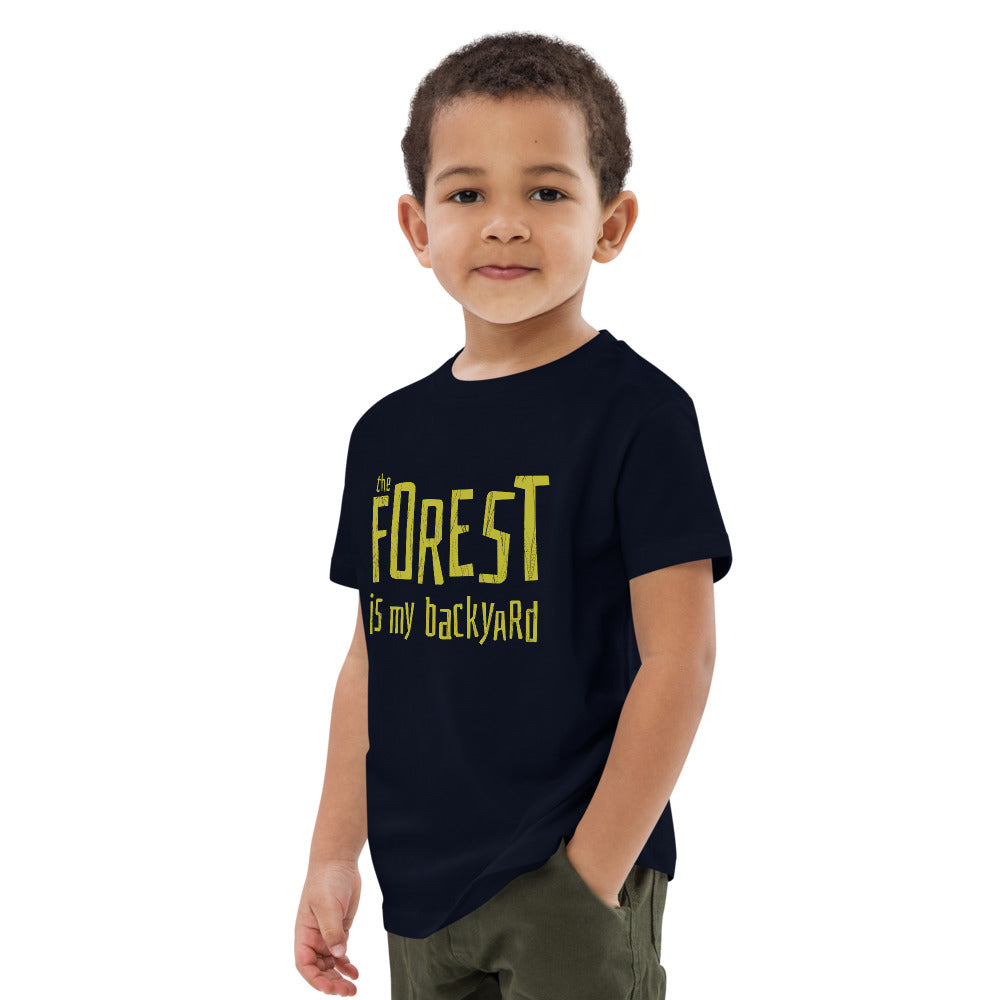 Forest is my backyard Organic Finnish Kids T-Shirt - Finnish kids t-shirt from Very Finnish Problems