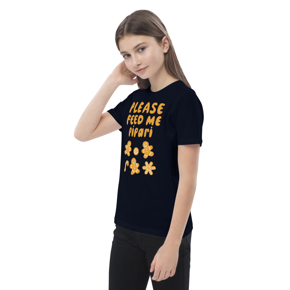 Feed me pipari Organic cotton Finnish Kids T-Shirt - Finnish kids t-shirt from Very Finnish Problems