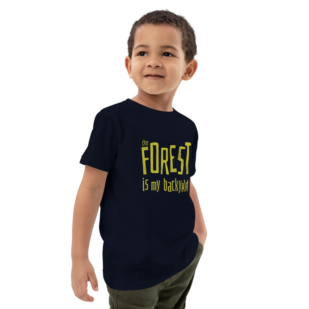 Forest is my backyard Organic Finnish Kids T-Shirt - Finnish kids t-shirt from Very Finnish Problems