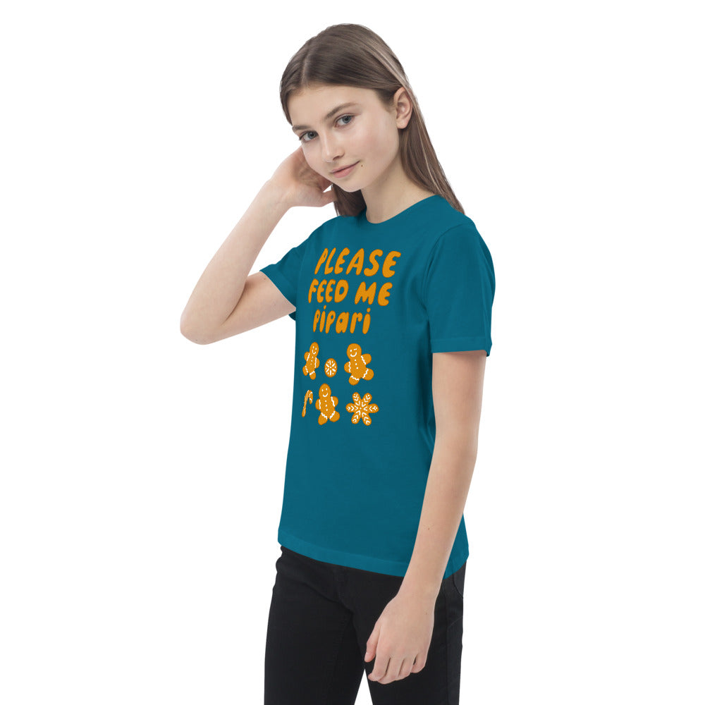 Feed me pipari Organic cotton Finnish Kids T-Shirt - Finnish kids t-shirt from Very Finnish Problems