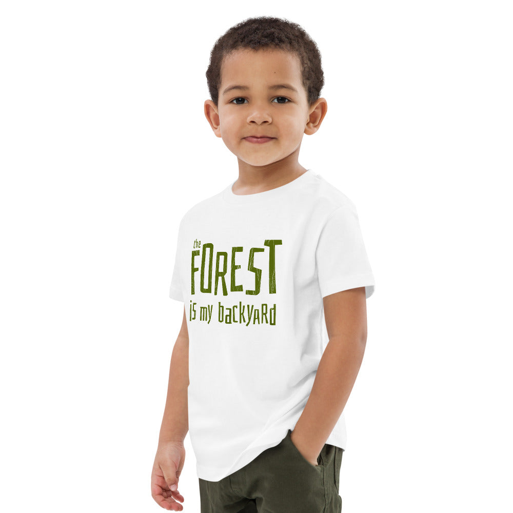 Forest is my backyard Organic Finnish Kids T-Shirt - Finnish kids t-shirt from Very Finnish Problems
