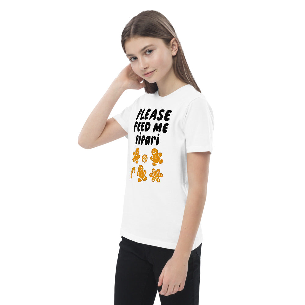 Feed me pipari Organic cotton Finnish Kids T-Shirt - Finnish kids t-shirt from Very Finnish Problems