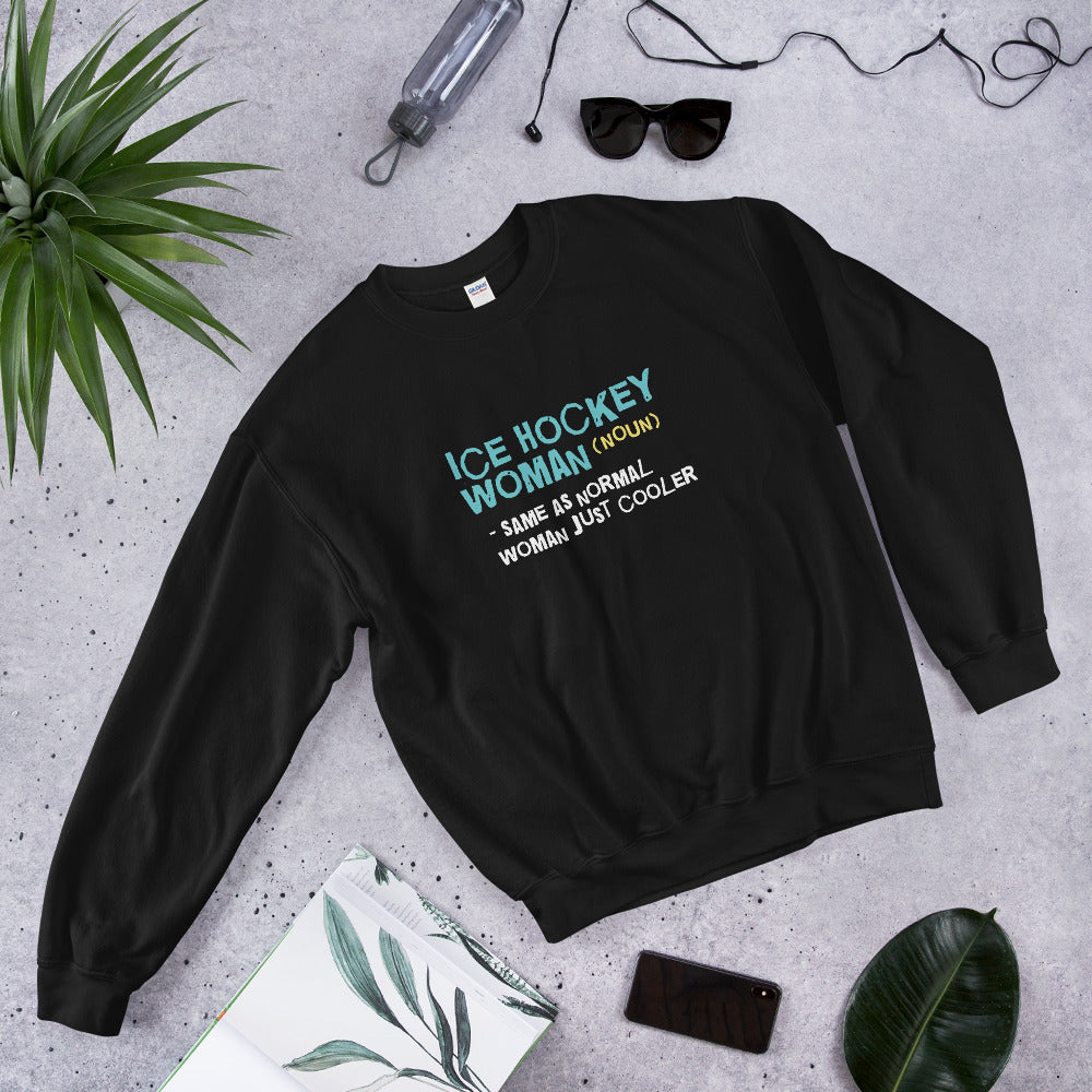 Ice hockey woman Finnish Winter Sweatshirt - Finnish sweatshirt from Very Finnish Problems