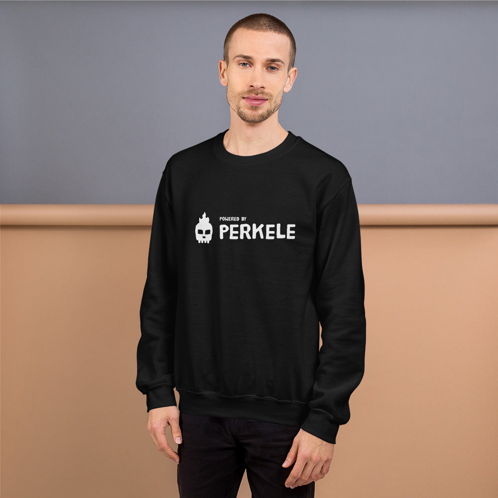 Powered by Perkele Finnish Language Sweatshirt - Very Finnish Problems official sweatshirt
