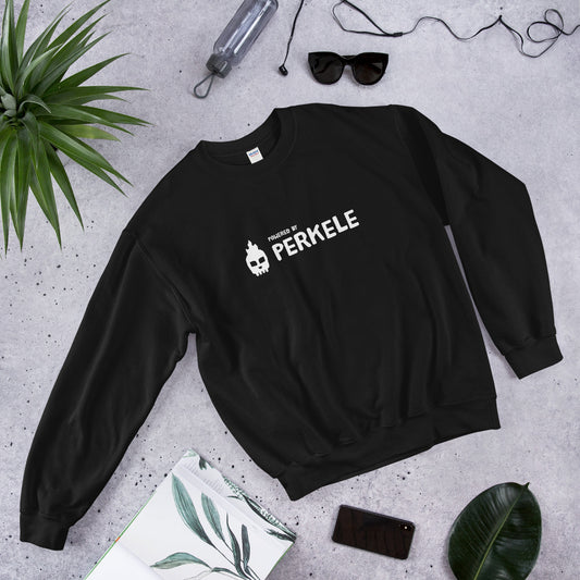 Powered by Perkele Finnish Language Sweatshirt - alternate view - Very Finnish Problems
