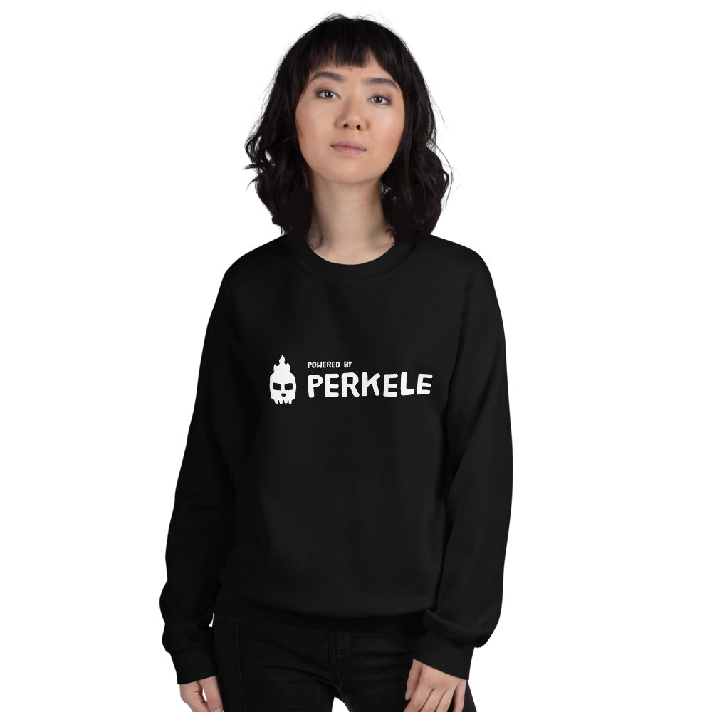 Powered by Perkele Finnish Language Sweatshirt - Finnish sweatshirt from Very Finnish Problems