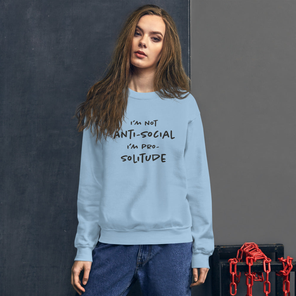 Pro-solitude Finnish Introvert Sweatshirt - alternate view - Very Finnish Problems