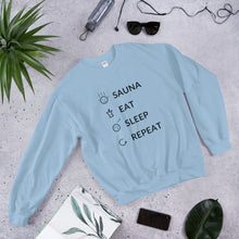 Load image into Gallery viewer, Sauna Eat Sleep Repeat Unisex Sweatshirt
