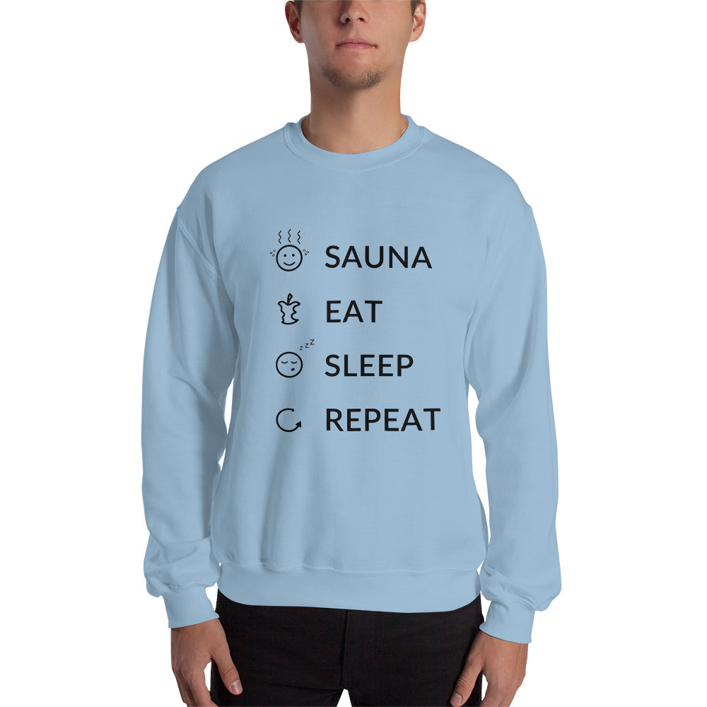 Sauna Eat Sleep Repeat Finnish Sweatshirt - Finnish sweatshirt from Very Finnish Problems
