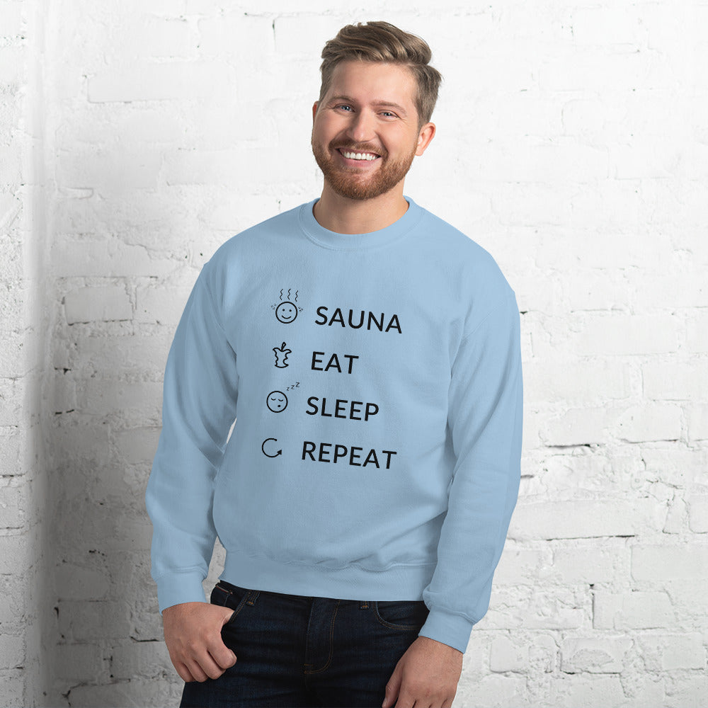 Sauna Eat Sleep Repeat Finnish Sweatshirt - Finnish sweatshirt from Very Finnish Problems