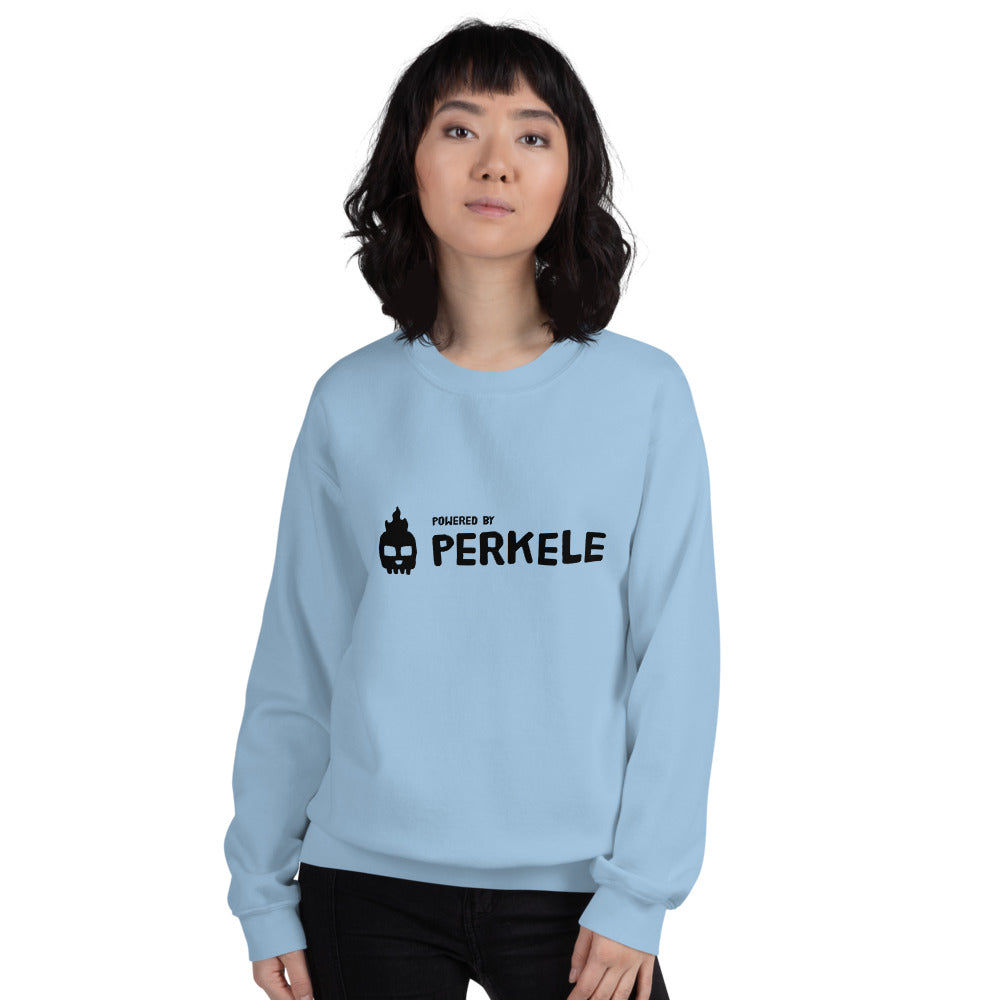 Powered by Perkele Finnish Language Sweatshirt - Finnish sweatshirt from Very Finnish Problems