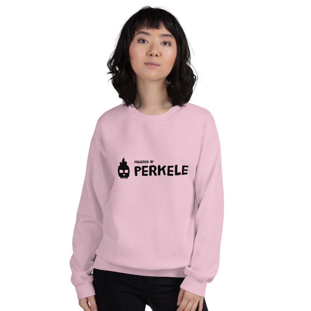 Powered by Perkele Finnish Language Sweatshirt - Finnish sweatshirt from Very Finnish Problems
