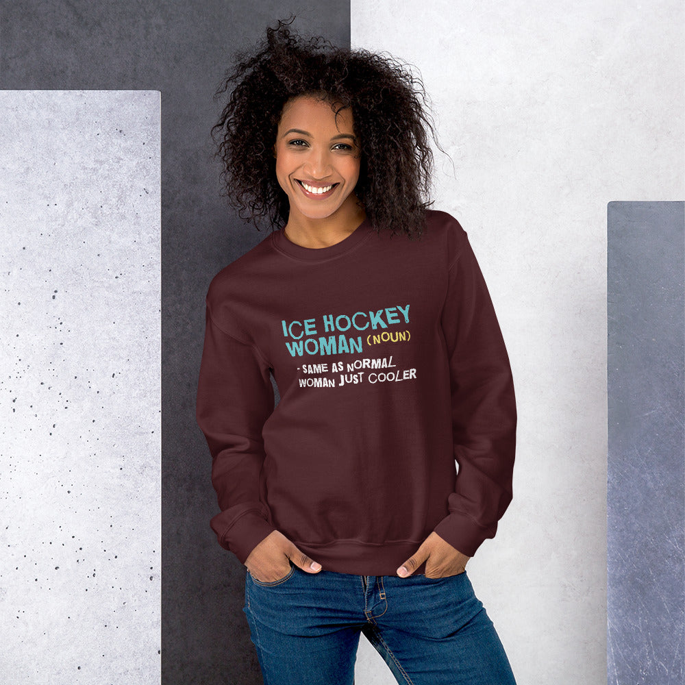 Ice hockey woman Finnish Winter Sweatshirt - Finnish sweatshirt from Very Finnish Problems