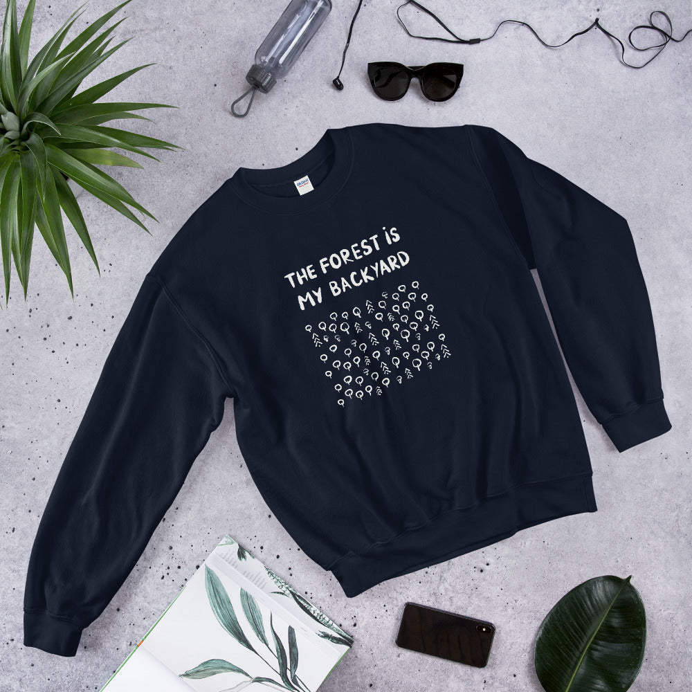 Forest is my backyard 2 Finnish Nature Sweatshirt - alternate view - Very Finnish Problems