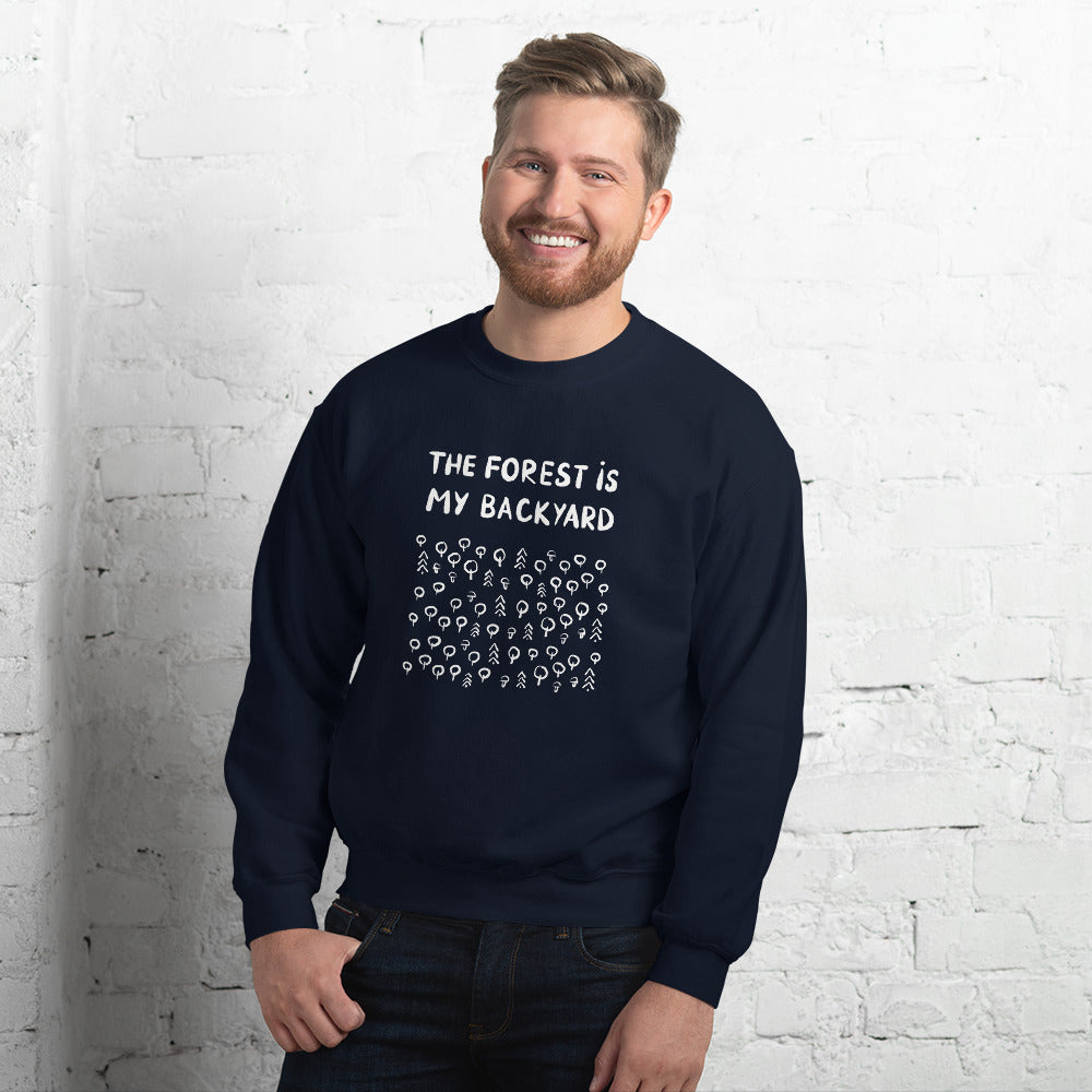 Forest is my backyard 2 Finnish Nature Sweatshirt - Finnish sweatshirt from Very Finnish Problems
