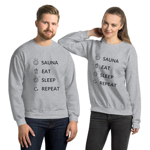 Sauna Eat Sleep Repeat Unisex Sweatshirt