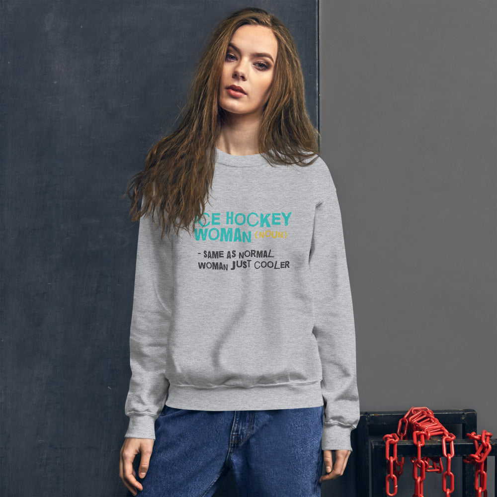 Ice hockey woman Finnish Winter Sweatshirt - Finnish sweatshirt from Very Finnish Problems
