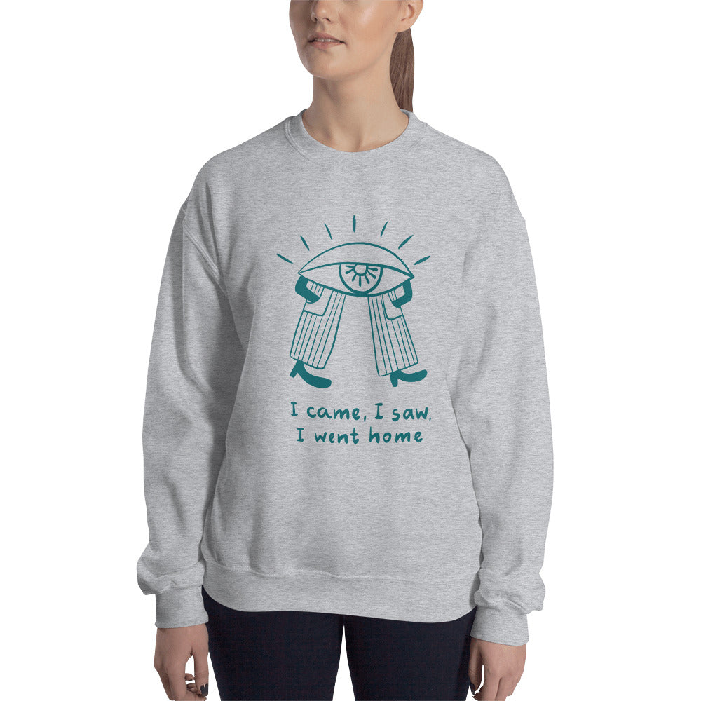 Came saw went home Finnish Introvert Sweatshirt - alternate view - Very Finnish Problems