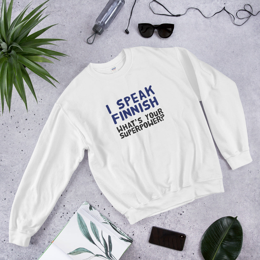 What's your superpower? Finnish Food Sweatshirt - Finnish sweatshirt from Very Finnish Problems