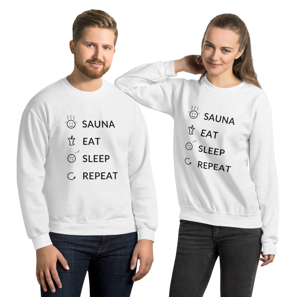 Sauna Eat Sleep Repeat Finnish Sweatshirt - Finnish sweatshirt from Very Finnish Problems