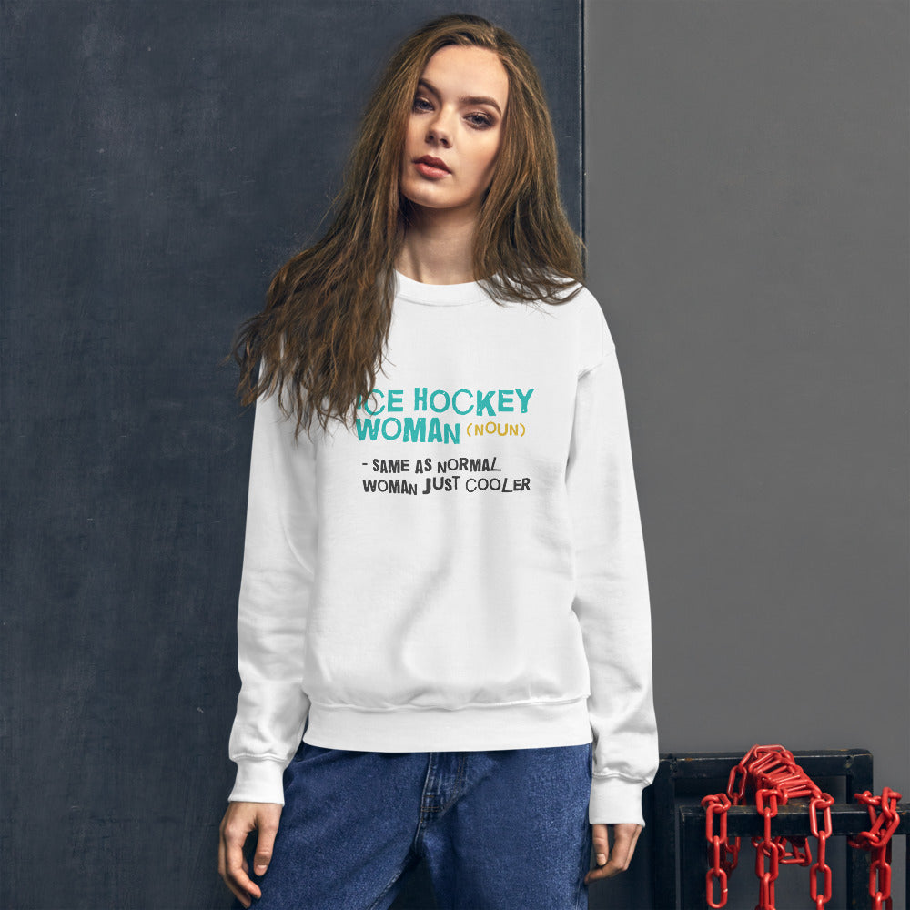 Ice hockey woman Finnish Winter Sweatshirt - Very Finnish Problems official sweatshirt