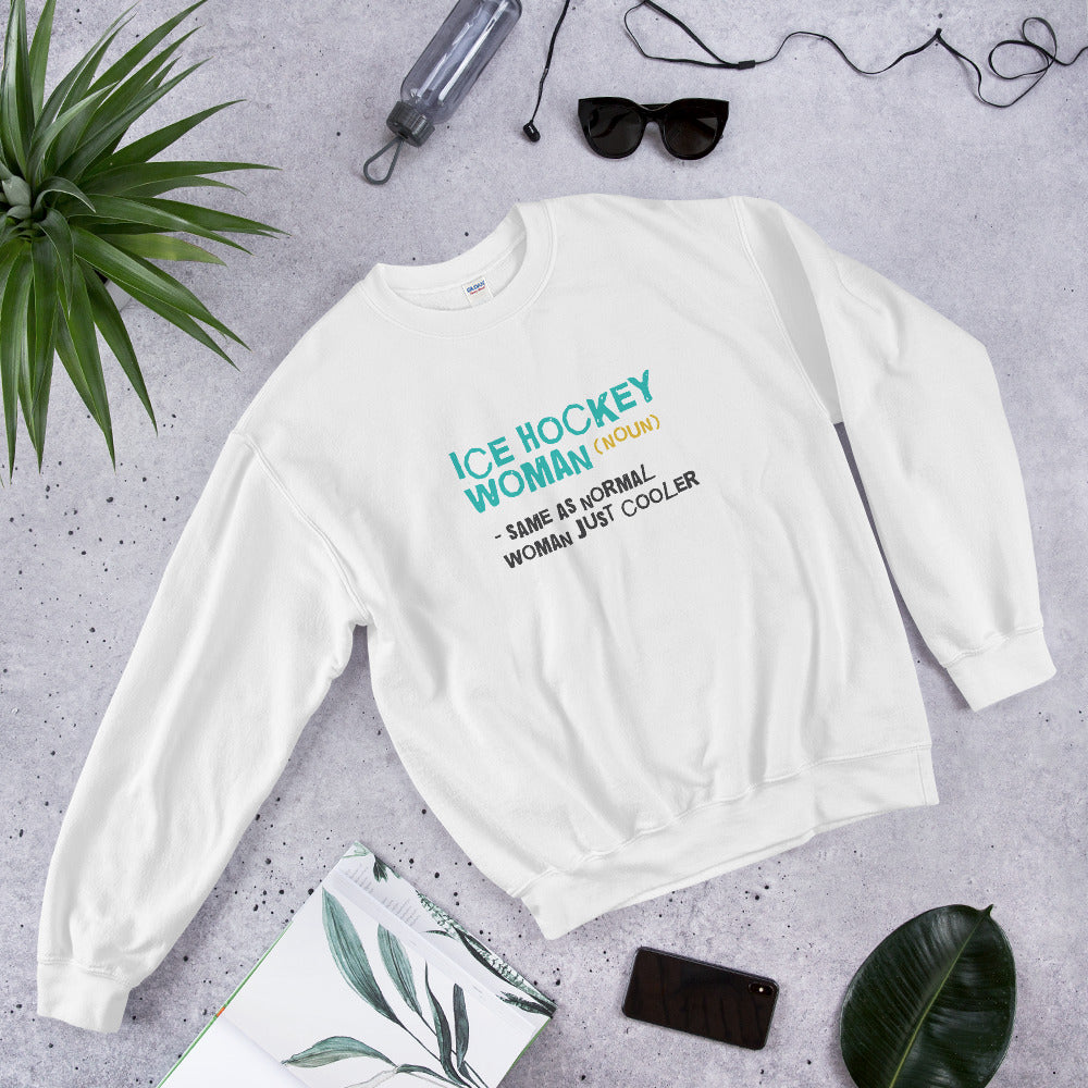 Ice hockey woman Finnish Winter Sweatshirt - alternate view - Very Finnish Problems