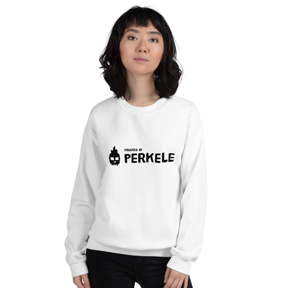Powered by Perkele Finnish Language Sweatshirt - Finnish sweatshirt from Very Finnish Problems