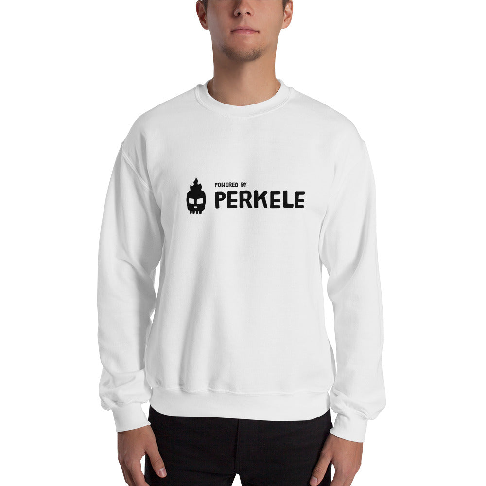 Powered by Perkele Finnish Language Sweatshirt - Finnish sweatshirt from Very Finnish Problems