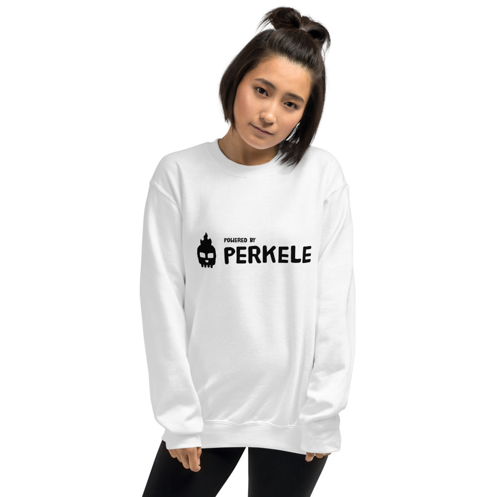 Powered by Perkele Finnish Language Sweatshirt - Finnish sweatshirt from Very Finnish Problems