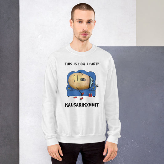 This is how I party Finnish Food Sweatshirt - alternate view - Very Finnish Problems