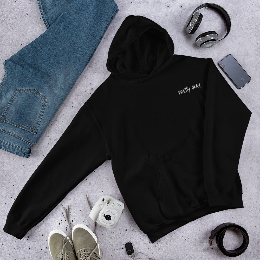 Pretty Okay Embroidered Finnish hoodie - alternate view - Very Finnish Problems