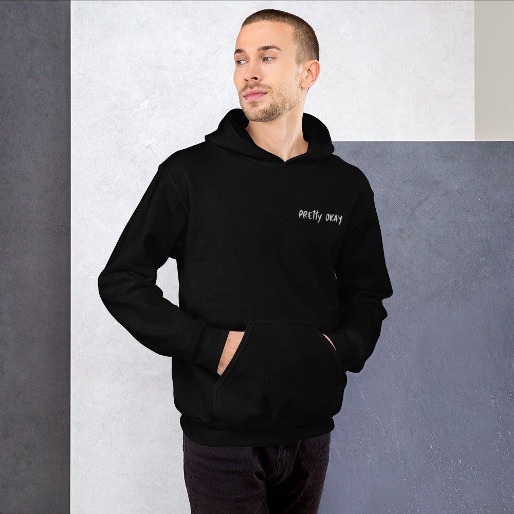 Pretty Okay Embroidered Unisex Hoodie - Finnish hoodie from Very Finnish Problems