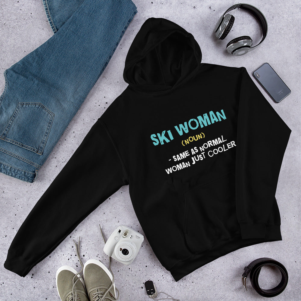 Ski Woman Finnish Nature Women's Hoodie - alternate view - Very Finnish Problems
